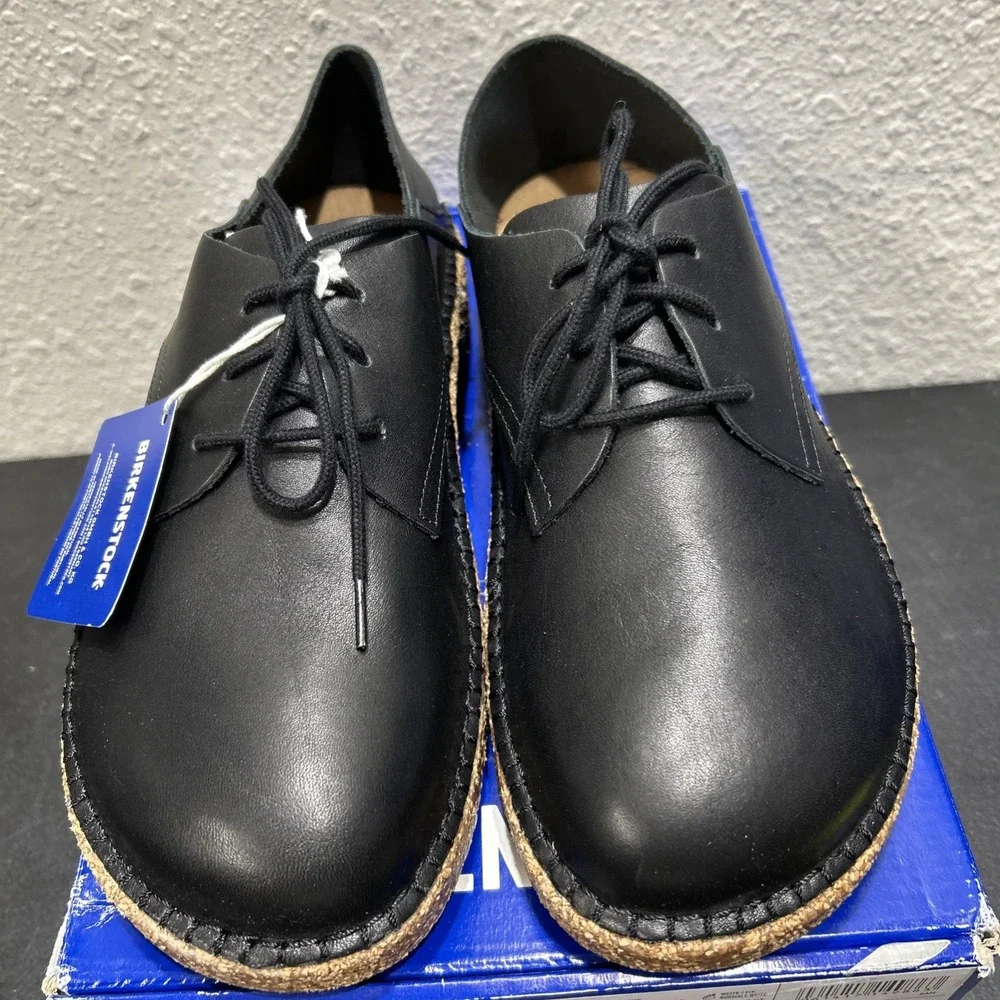 Birkenstock Gary Leather Vintage Wood Black EU 41 US L10 M8 Mens Womens